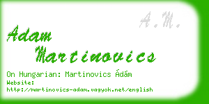 adam martinovics business card