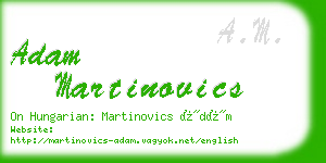 adam martinovics business card